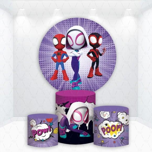 Painel Redondo + Kit Capas de Cilindros Aranha-fantasma