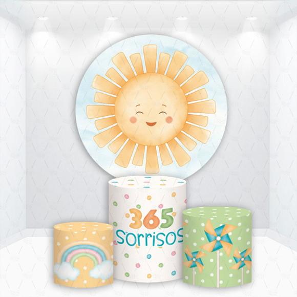 Painel Redondo + Kit de Capas de Cilindros 365 Sorrisos