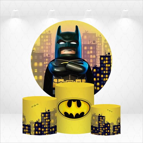 Painel Redondo + Kit de Capas de Cilindros Batman