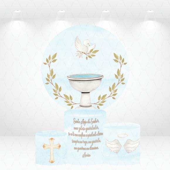 Painel Redondo + Kit de Capas de Cilindros Batizado