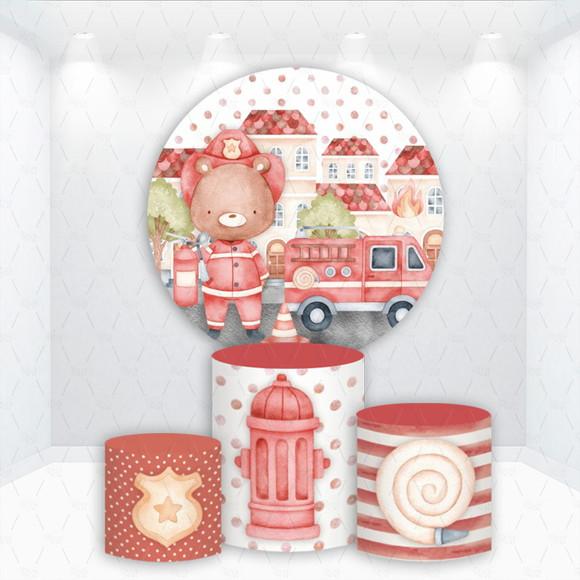 Painel Redondo + Kit de Capas de Cilindros Bombeiro