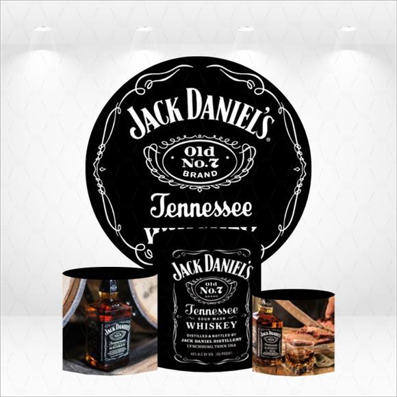 Painel Redondo + Kit de Capas de Cilindros Boteco Jack