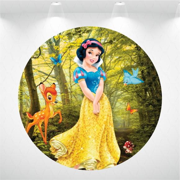 PAINEL REDONDO + KIT DE CAPAS DE CILINDROS BRANCA DE NEVE