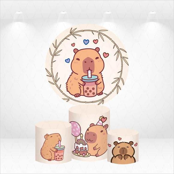 Painel Redondo + Kit de Capas de Cilindros Capivara