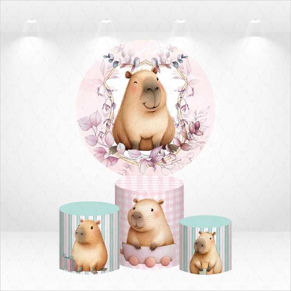 Painel Redondo + Kit de Capas de Cilindros Capivara