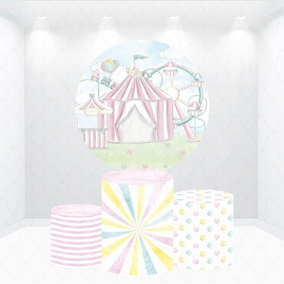 Painel Redondo + Kit de Capas de Cilindros Circo