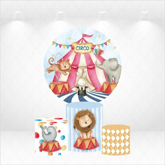 Painel Redondo + Kit de Capas de Cilindros Circo