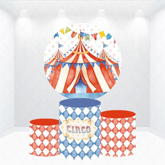 Painel Redondo + Kit de Capas de Cilindros Circo