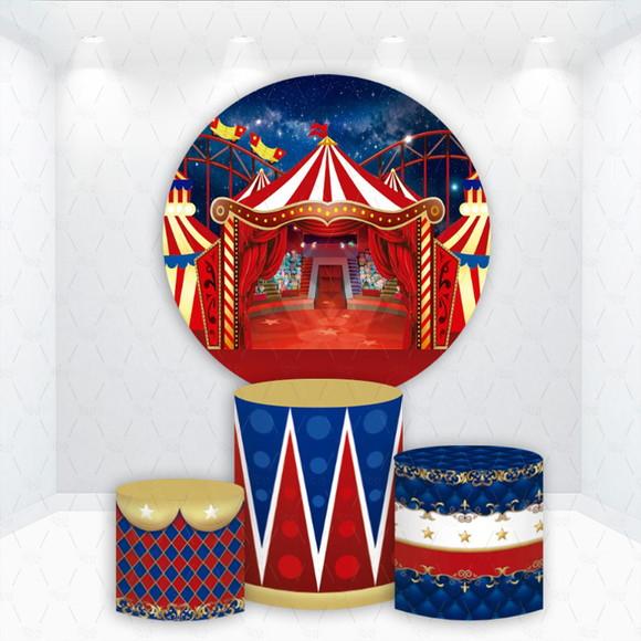 Painel Redondo + Kit de Capas de Cilindros Circo