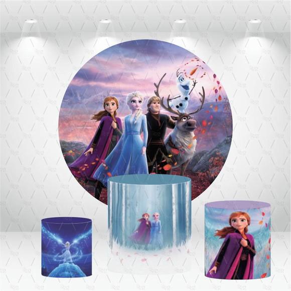 PAINEL REDONDO + KIT DE CAPAS DE CILINDROS FROZEN