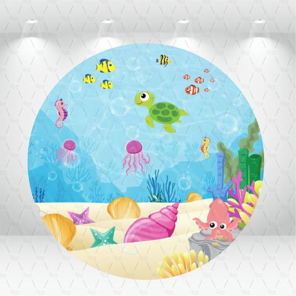 PAINEL REDONDO + KIT DE CAPAS DE CILINDROS FUNDO DO MAR
