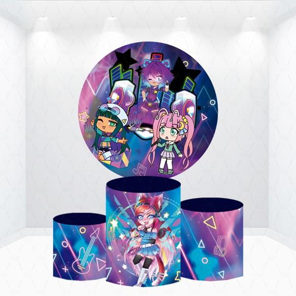 Painel Redondo + Kit de Capas de Cilindros Gacha