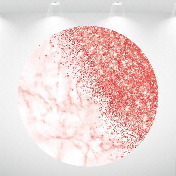 PAINEL REDONDO + KIT DE CAPAS DE CILINDROS GLITTER E MARMORE