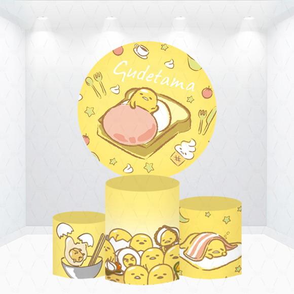 Painel Redondo + Kit de Capas de Cilindros Gudetama