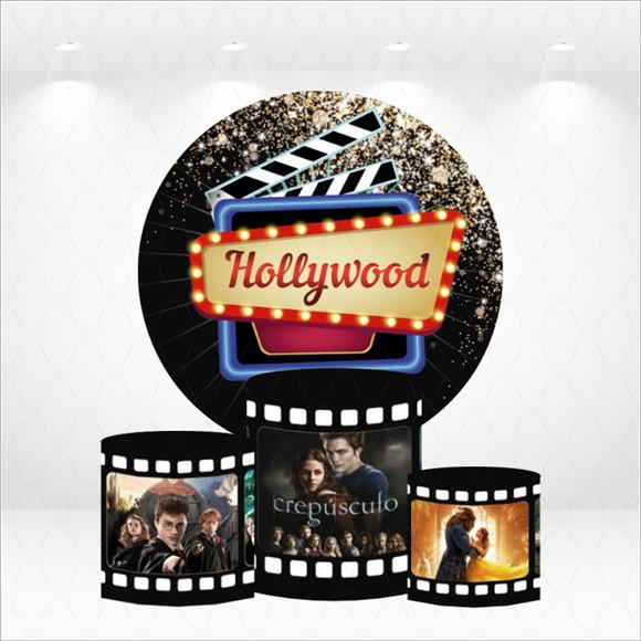 Painel Redondo + Kit de Capas de Cilindros Hollywood