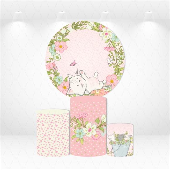PAINEL REDONDO + KIT DE CAPAS DE CILINDROS JARDIM ENCANTADO