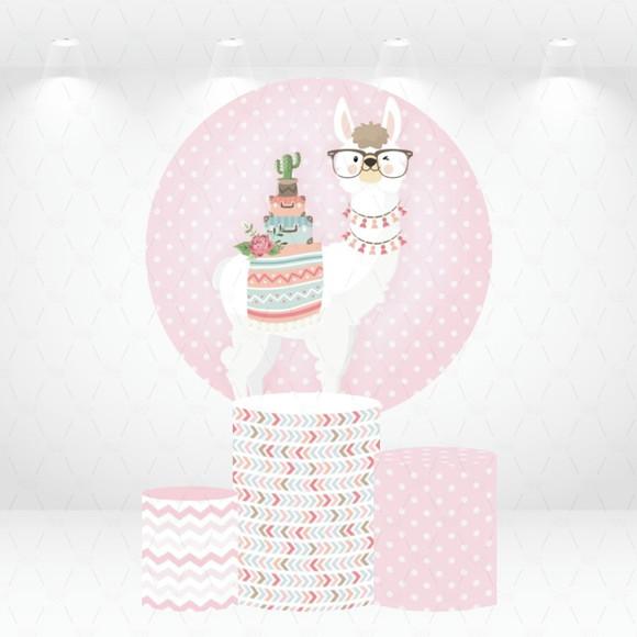 Painel Redondo + Kit de Capas de Cilindros Lhama