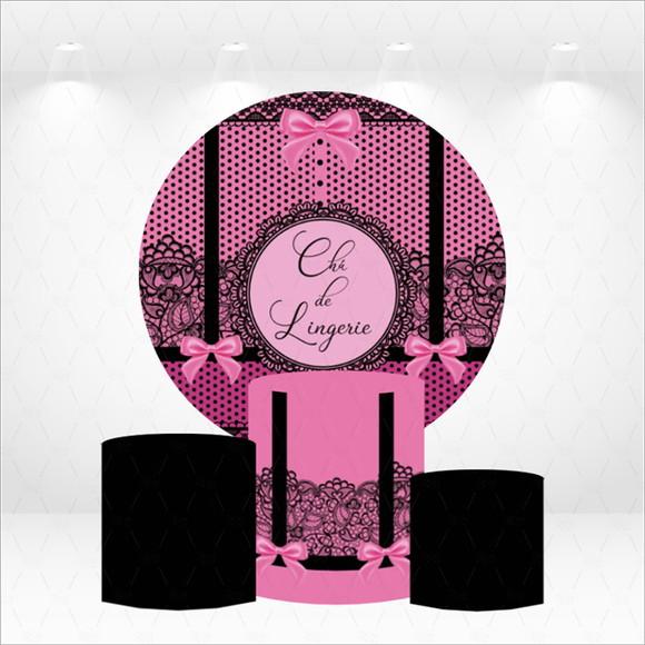 Painel Redondo + Kit de Capas de Cilindros Lingerie