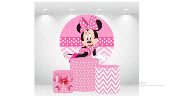 PAINEL REDONDO + KIT DE CAPAS DE CILINDROS MINNIE
