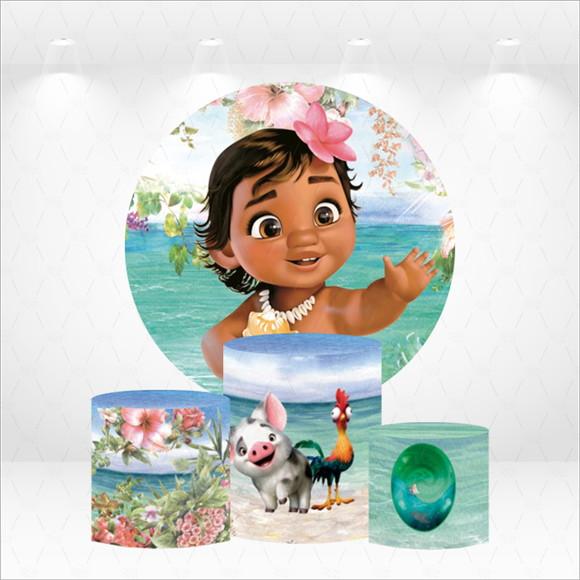 Painel Redondo + Kit de Capas de Cilindros Moana