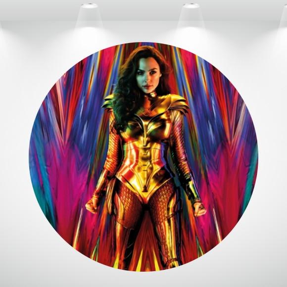 PAINEL REDONDO + KIT DE CAPAS DE CILINDROS MULHER MARAVILHA
