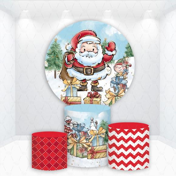 Painel Redondo + Kit de Capas de Cilindros Natal