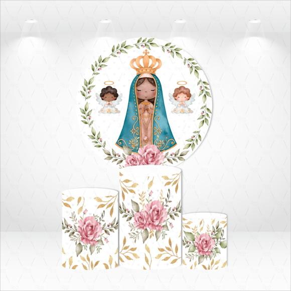 PAINEL REDONDO + KIT DE CAPAS DE CILINDROS NOSSA SENHORA