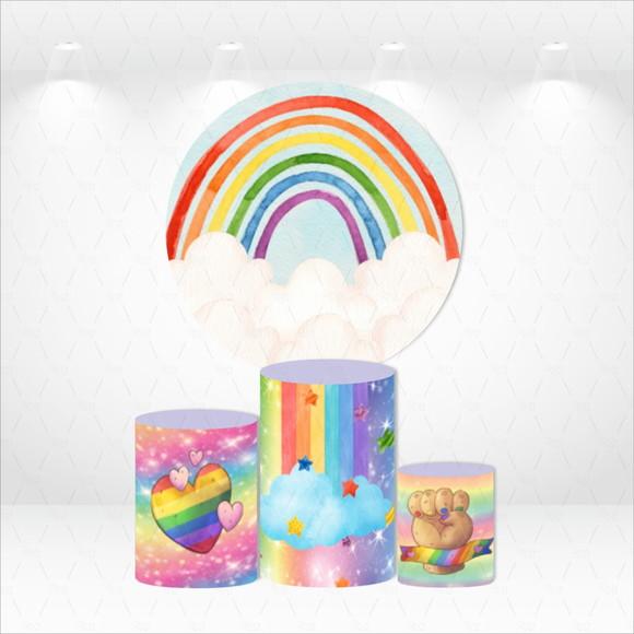 PAINEL REDONDO + KIT DE CAPAS DE CILINDROS ORGULHO LGBT