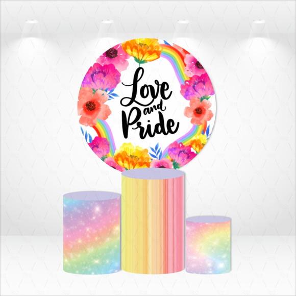 PAINEL REDONDO + KIT DE CAPAS DE CILINDROS ORGULHO LGBT