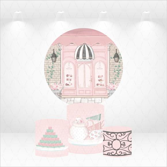 Painel Redondo + Kit de Capas de Cilindros Patisserie