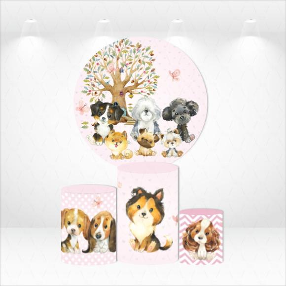 Painel Redondo + Kit de Capas de Cilindros Pets