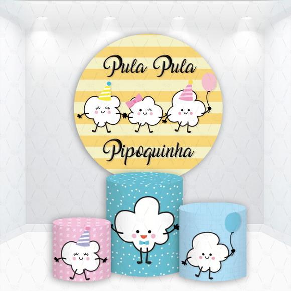 Painel Redondo + Kit de Capas de Cilindros Pipoquinha
