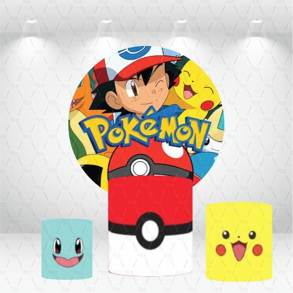 PAINEL REDONDO + KIT DE CAPAS DE CILINDROS POKEMON