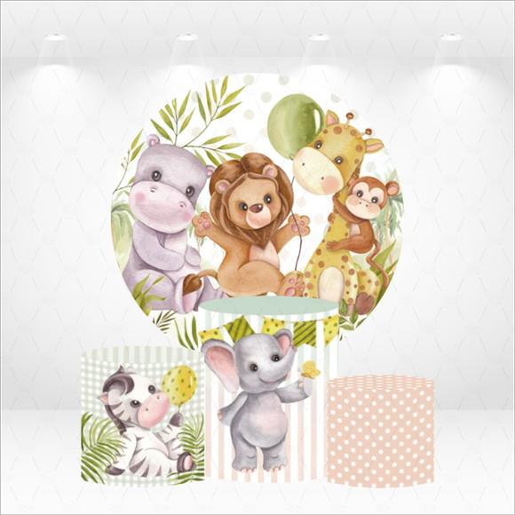Painel Redondo + Kit de Capas de Cilindros Safari
