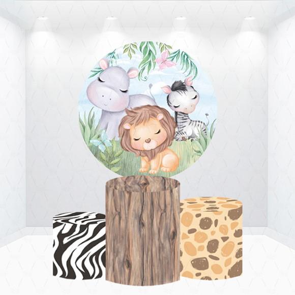 Painel Redondo + Kit de Capas de Cilindros Safari