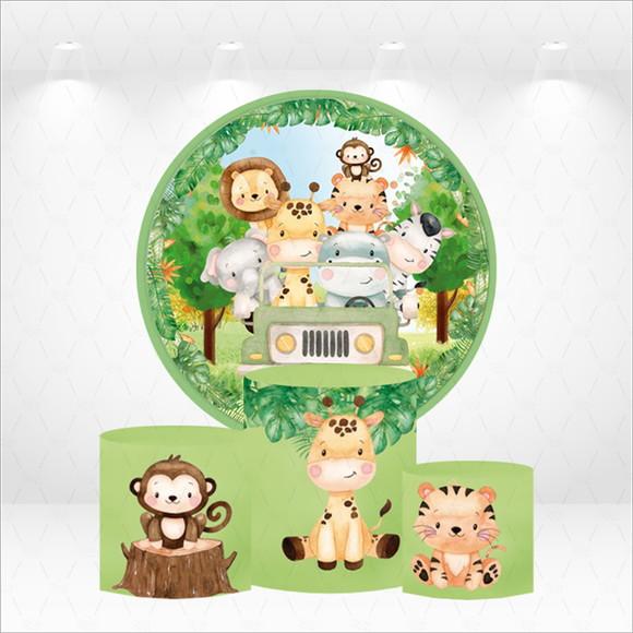 Painel Redondo + Kit de Capas de Cilindros Safari