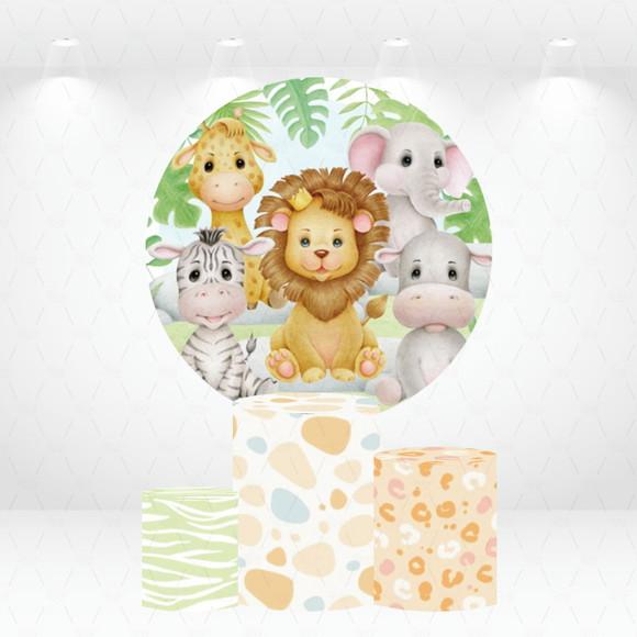 Painel Redondo + Kit de Capas de Cilindros Safari