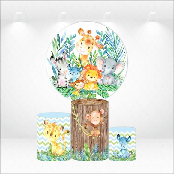 Painel Redondo + Kit de Capas de Cilindros Safari