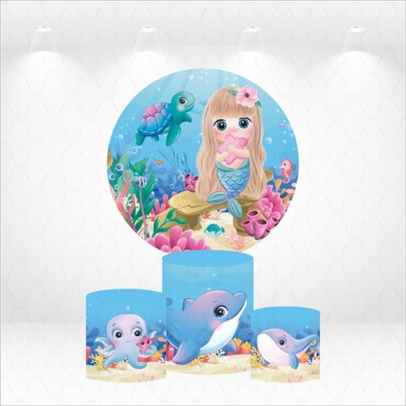 Painel Redondo + Kit de Capas de Cilindros Sereia