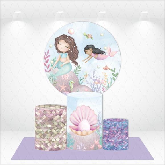 Painel Redondo + Kit de Capas de Cilindros Sereia
