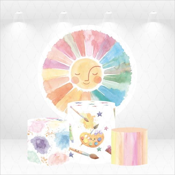 Painel Redondo + Kit de Capas de Cilindros Solzinho