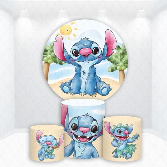 Painel Redondo + Kit de Capas de Cilindros Stitch