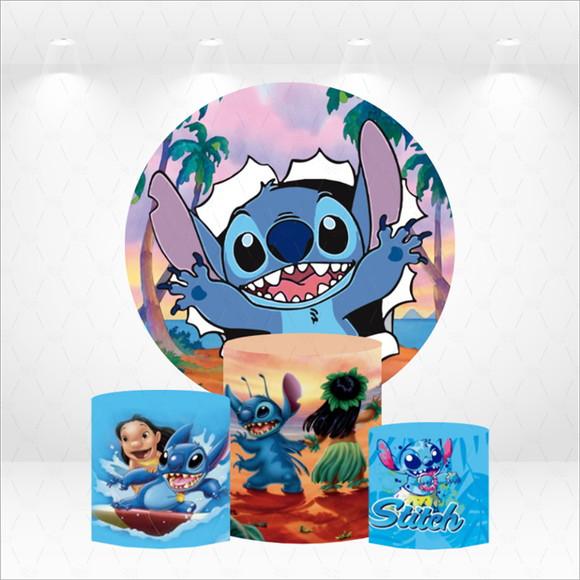 Painel Redondo + Kit de Capas de Cilindros Stitch