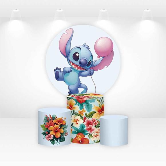 Painel Redondo + Kit de Capas de Cilindros Stitch