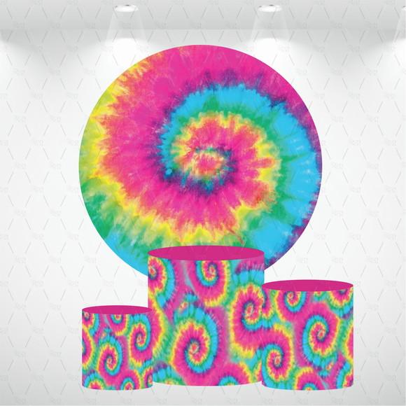 PAINEL REDONDO + KIT DE CAPAS DE CILINDROS TIEDYE