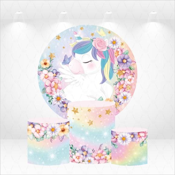 Painel Redondo + Kit de Capas de Cilindros Unicornio
