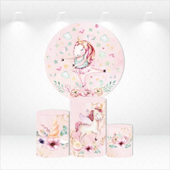 PAINEL REDONDO + KIT DE CAPAS DE CILINDROS UNICORNIO