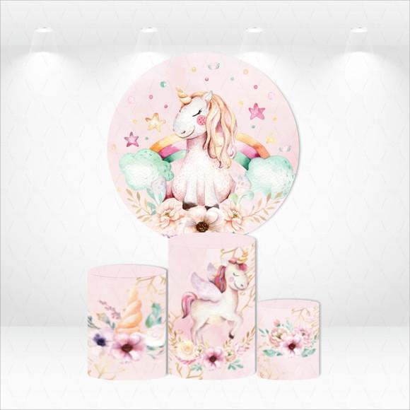 PAINEL REDONDO + KIT DE CAPAS DE CILINDROS UNICORNIO