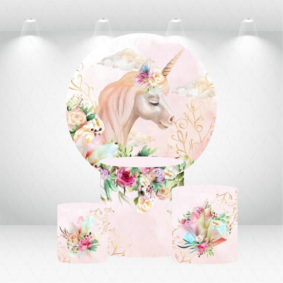 PAINEL REDONDO + KIT DE CAPAS DE CILINDROS UNICORNIO