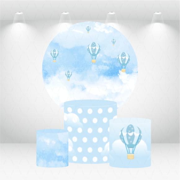Painel Redondo + Kit de Capas de Cilindros Urso Baloeiro